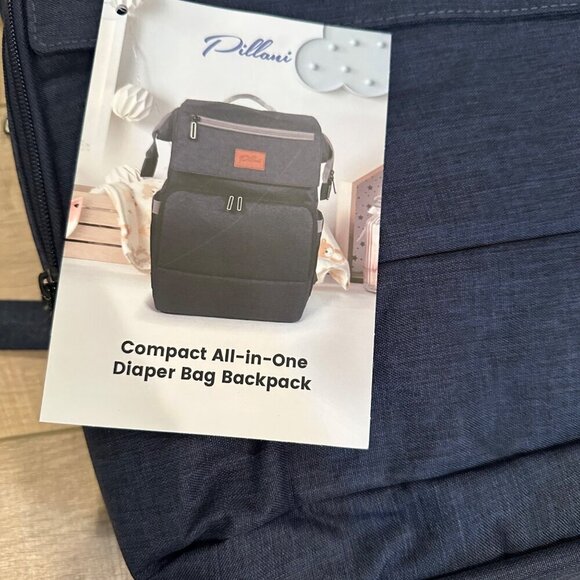 PILLANI BABY DIAPER BAG BLUE NEW BACKPACK - Picture 2 of 14